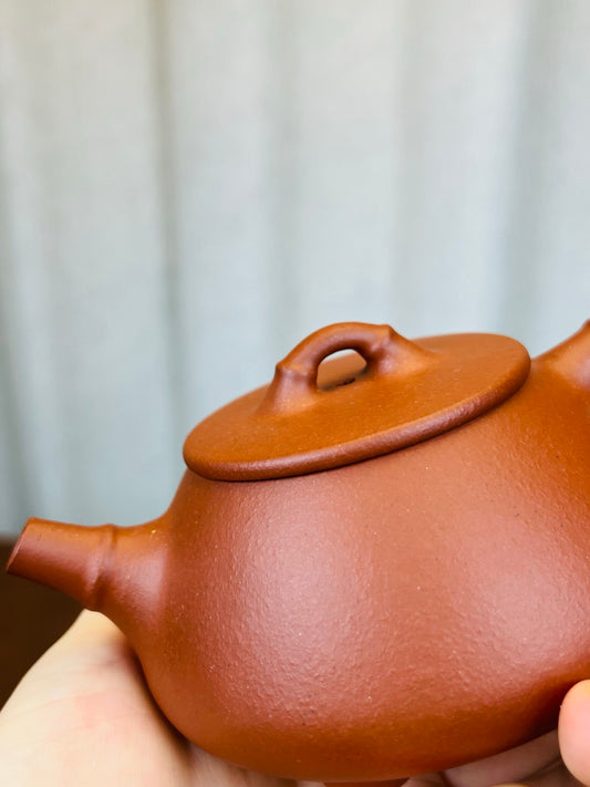 平盖石瓢 竹节款小红泥150cc