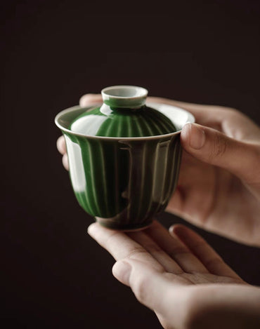 松花绿棱今盖碗套组 1