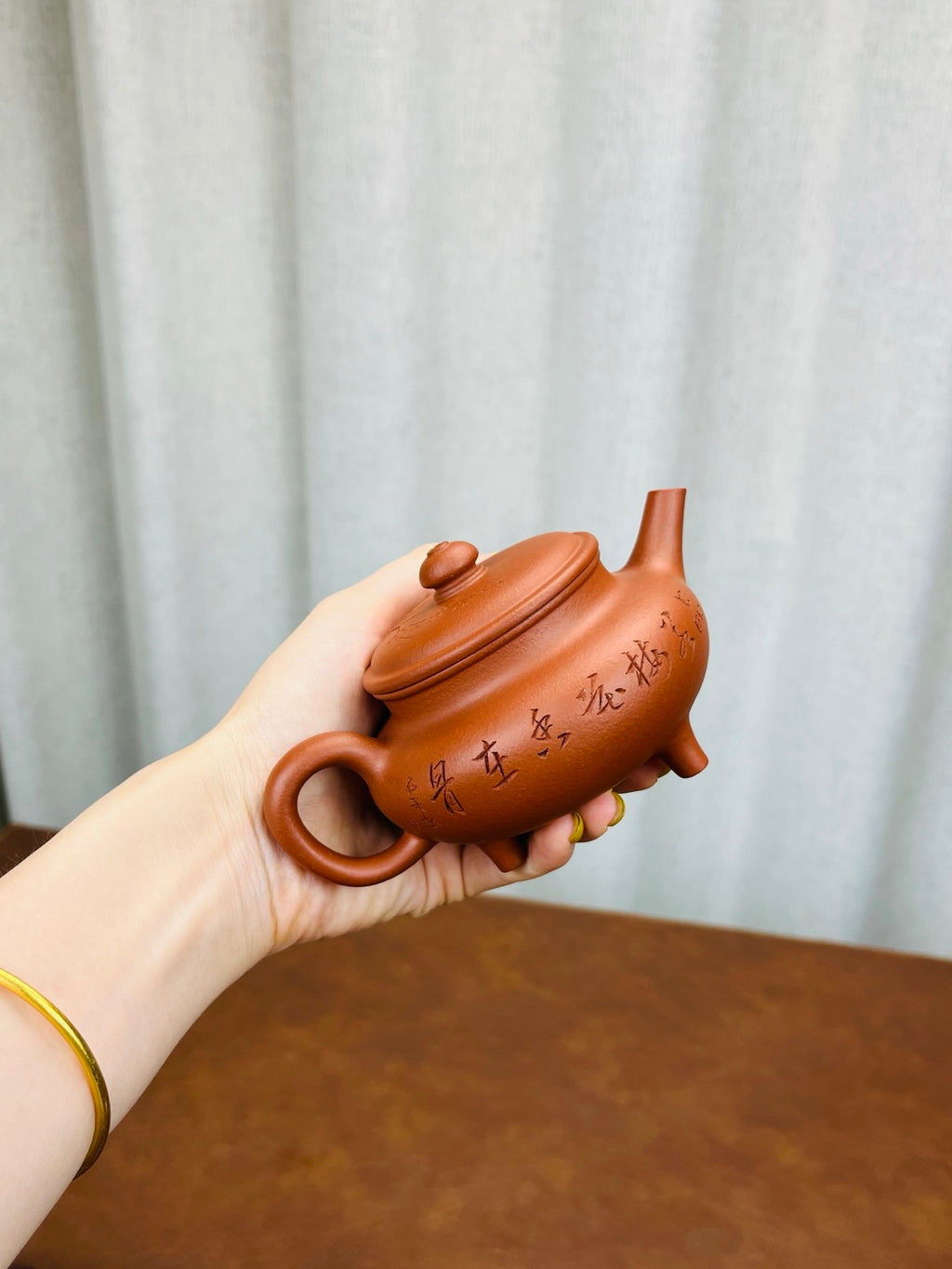 三足玉盉生砂小红泥180cc