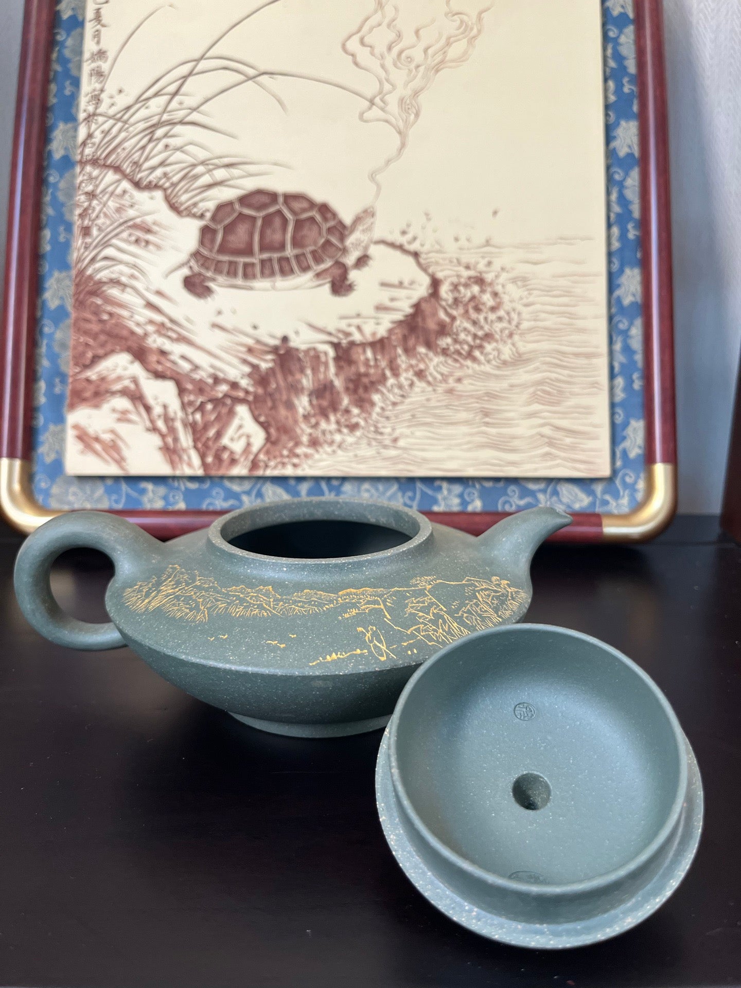 容量：330cc
泥料：雪花绿泥