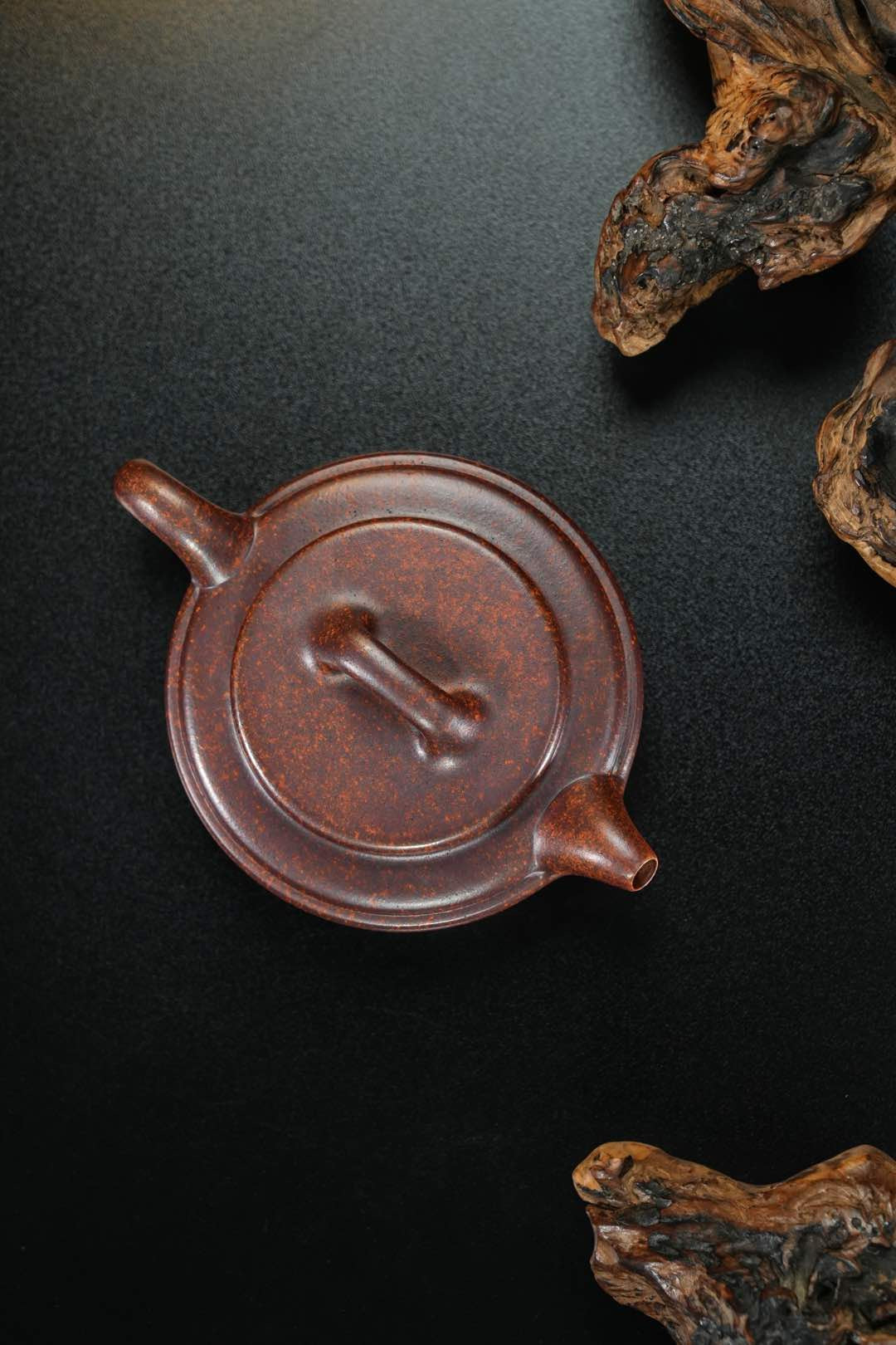 平盖·线韵老紫泥柴烧180cc