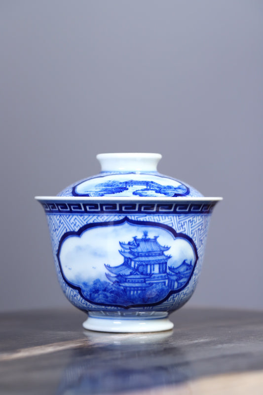 作者：程燕飞
名称：宫廷风山水盖碗
容量：240ml