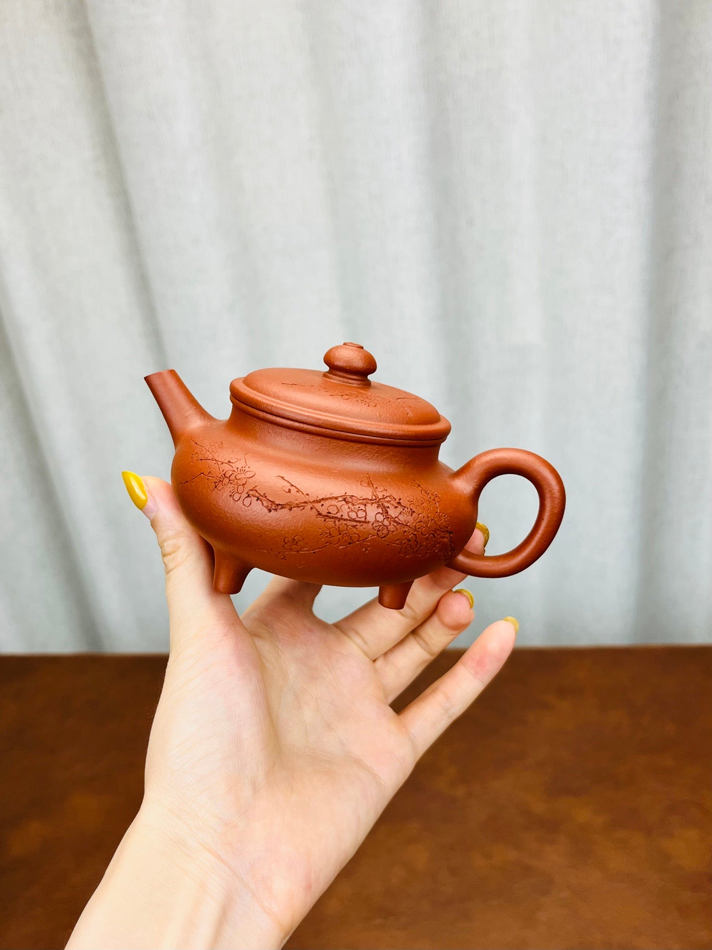 三足玉盉生砂小红泥180cc