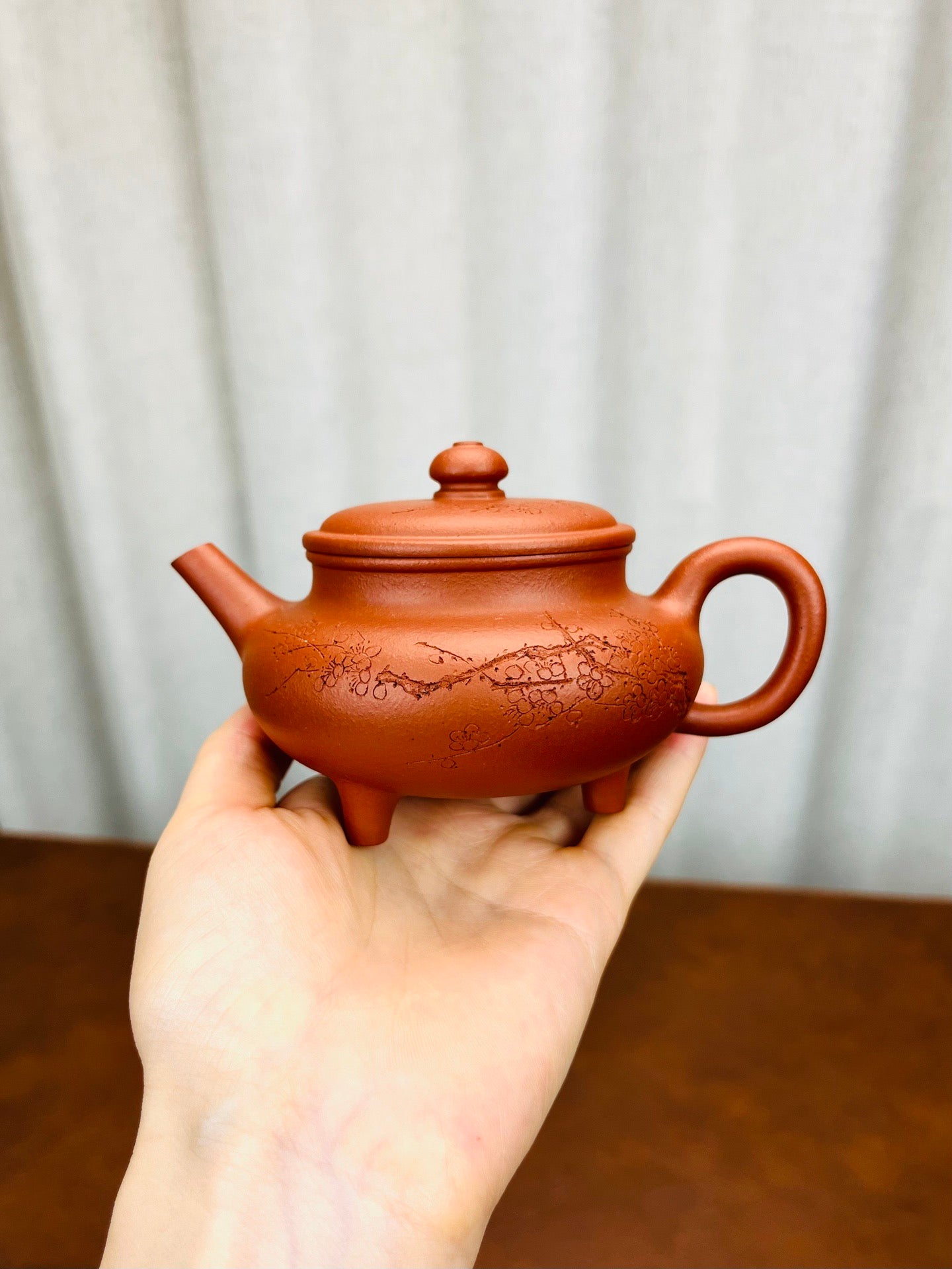 三足玉盉生砂小红泥180cc