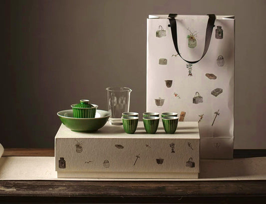 松花绿棱今盖碗套组 1