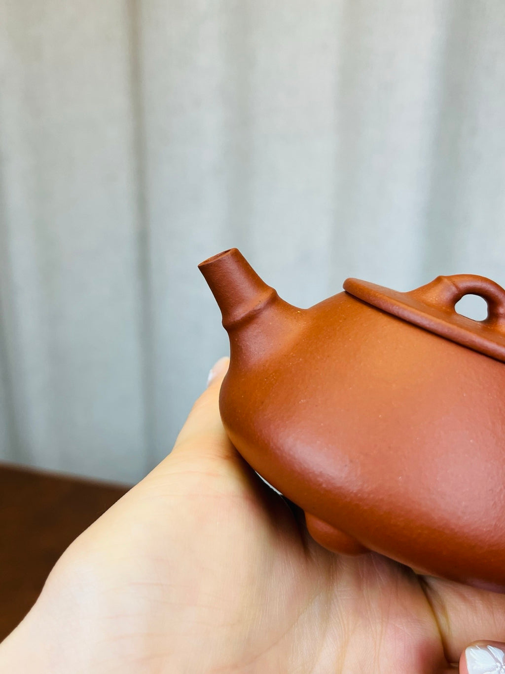 平盖石瓢 竹节款小红泥150cc