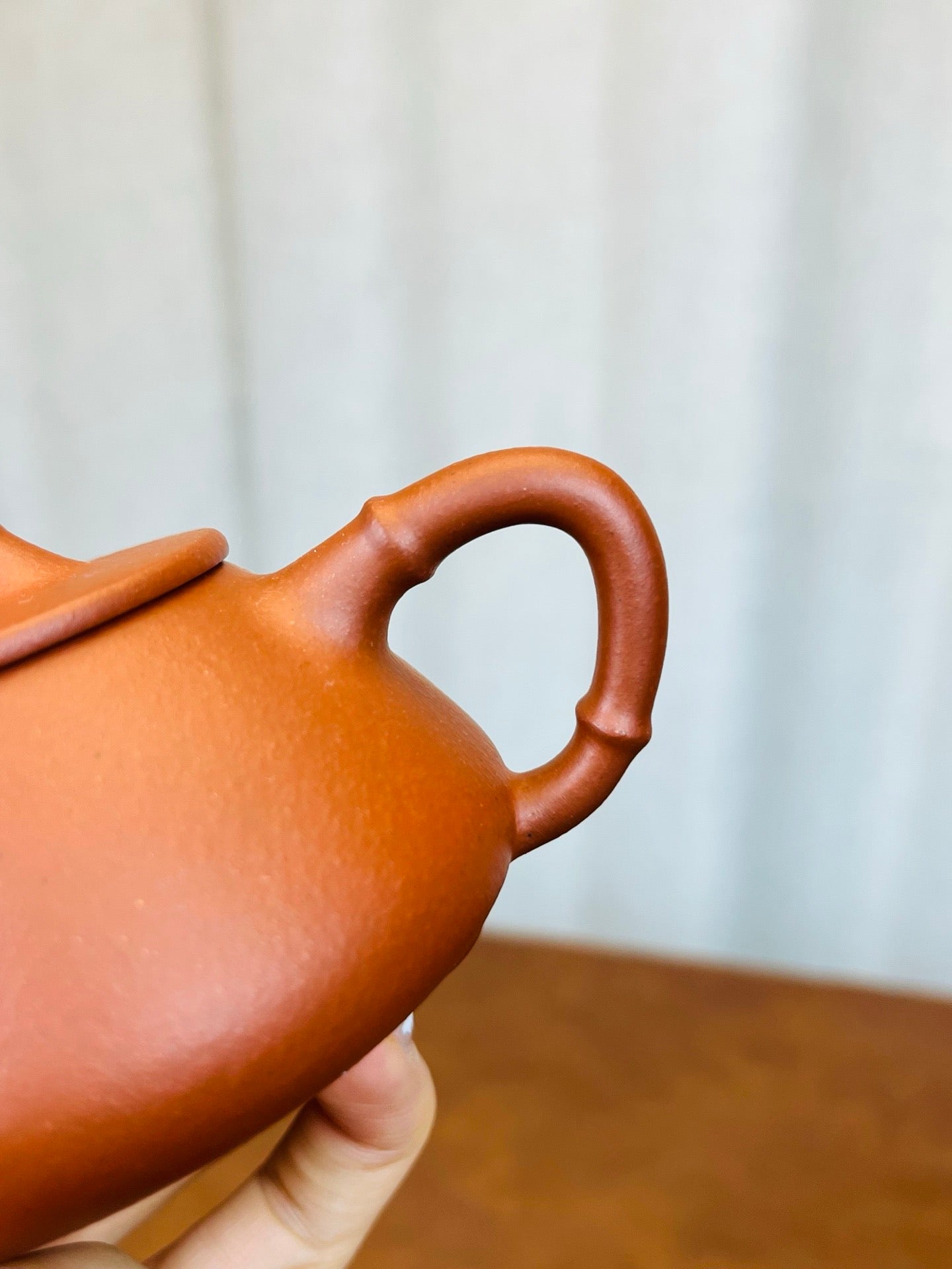 平盖石瓢 竹节款小红泥150cc