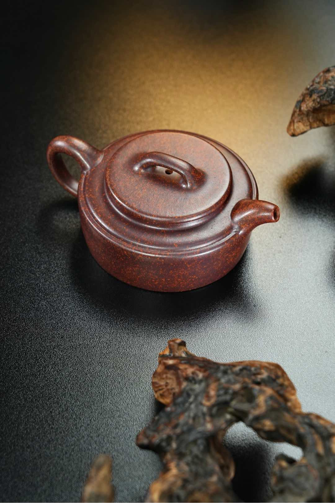 平盖·线韵老紫泥柴烧180cc