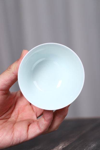 斗彩王羲之爱鹅敞口杯
尺寸：口径7.8高4.6
容量：80ml