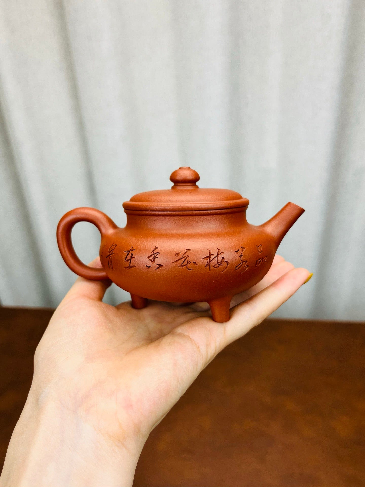 三足玉盉生砂小红泥180cc