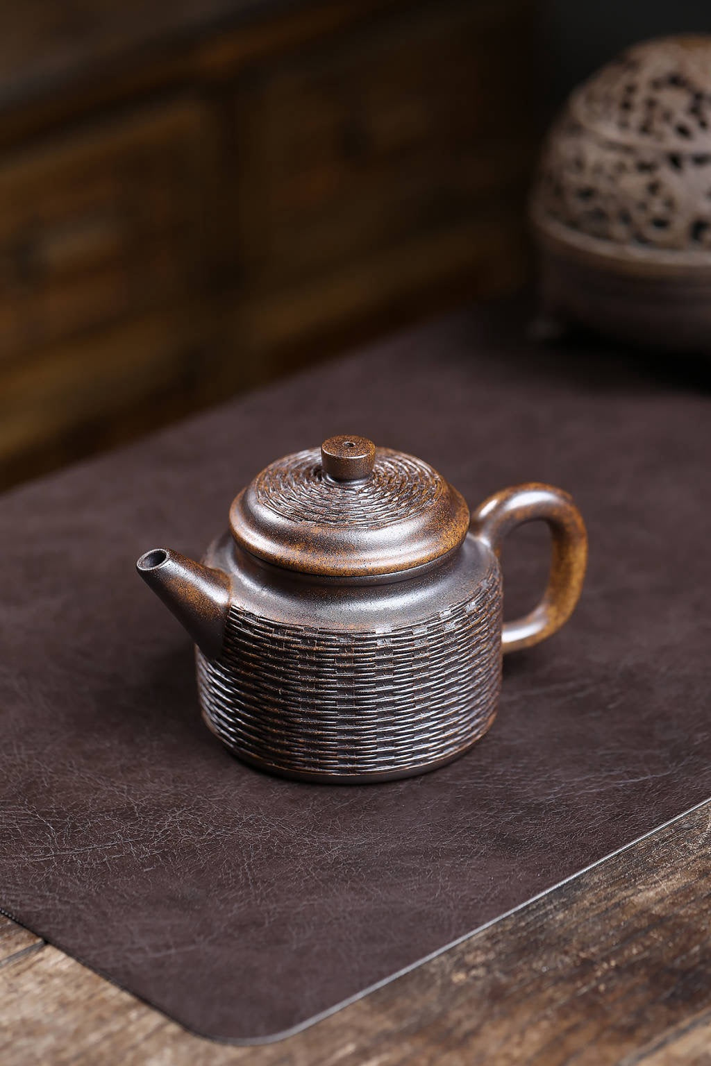 范永芳国家级 高级工艺美术师竹编德钟黄金段柴烧260cc