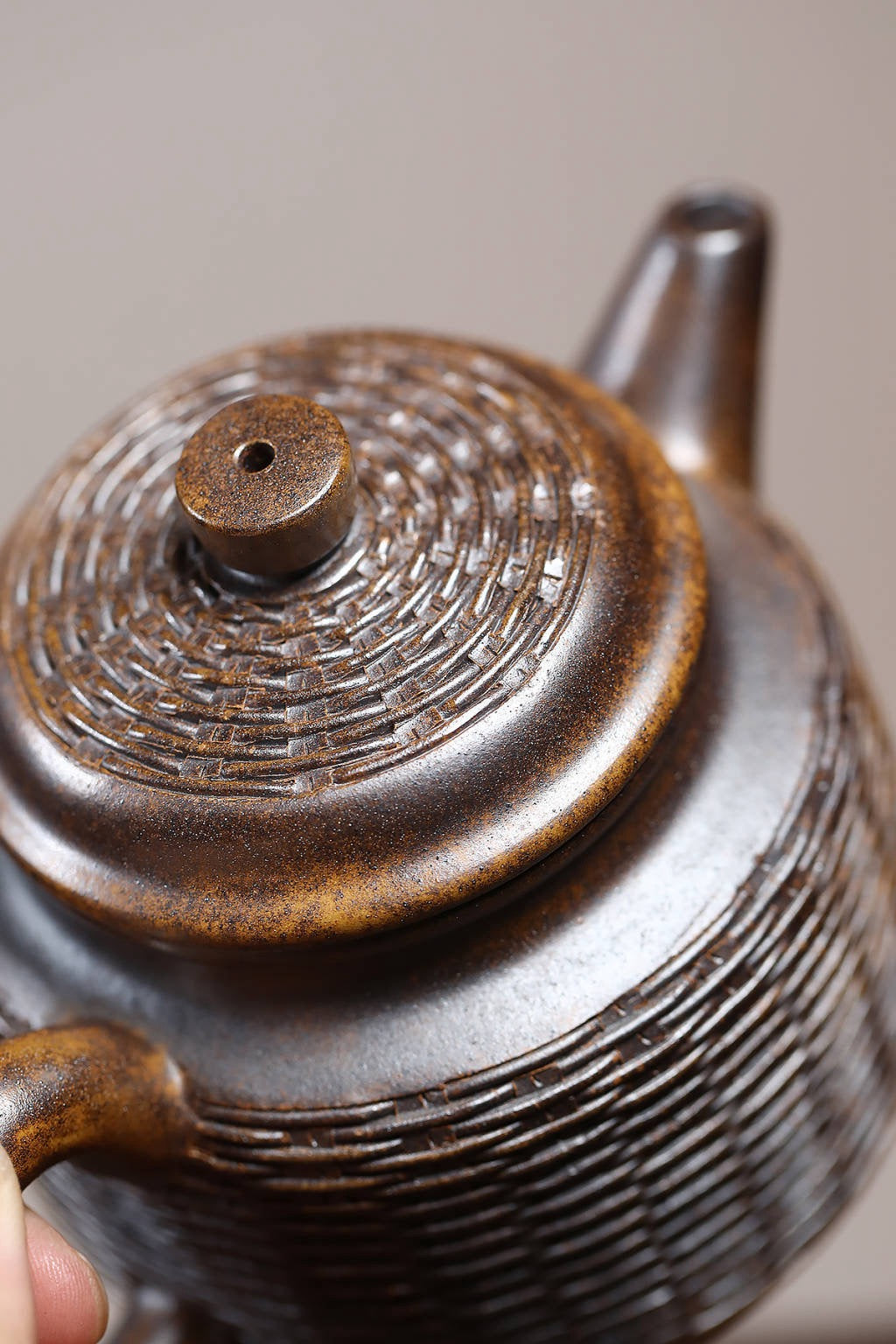 范永芳国家级 高级工艺美术师竹编德钟黄金段柴烧260cc