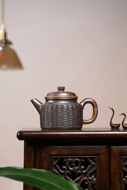 范永芳国家级 高级工艺美术师竹编德钟黄金段柴烧260cc